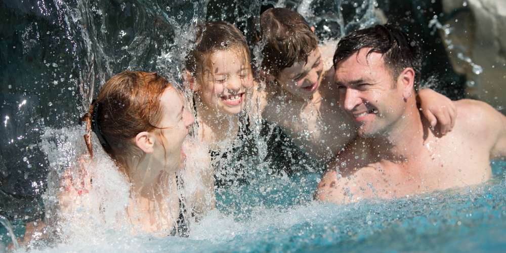 Hanmer Springs Thermal Pools Kids Pool Family Waterfall Row Hanmer Springs Thermal Pools Kids Pool Family Waterfall Row